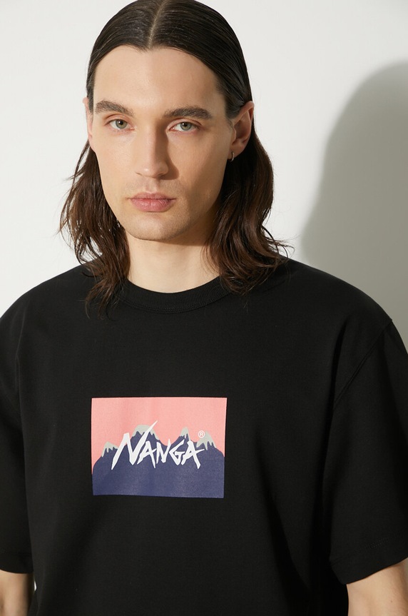 Nanga t-shirt Nanga × Jerry Ukai Eco Hybrid Nanga Logo Tee NW2411.1G805.C czarny