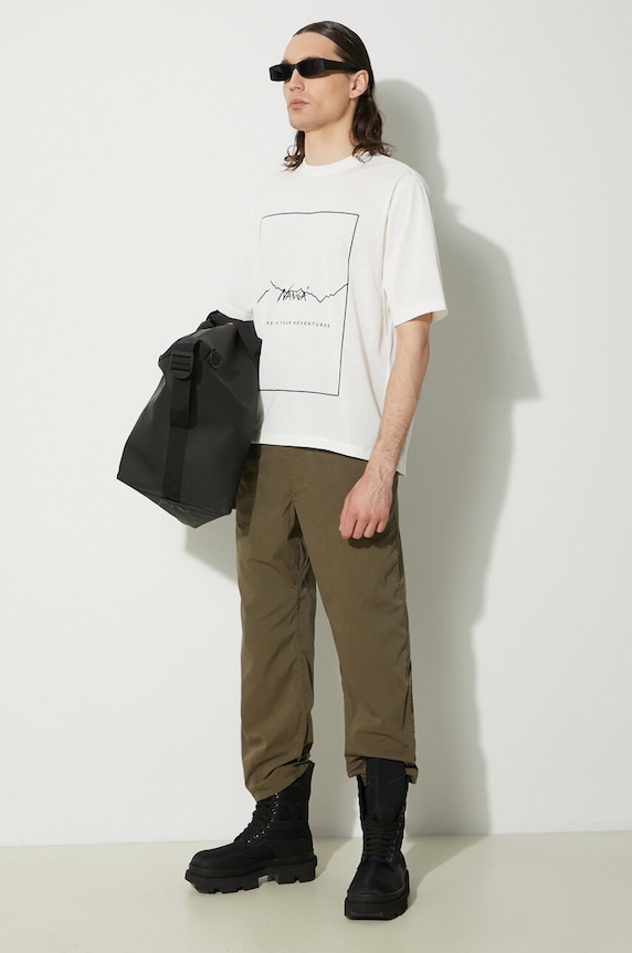 Nanga t-shirt Dry Mix Frame Logo Tee NW2221.1G503 biały SS24