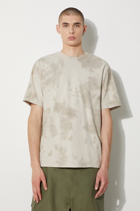 STAMPD cotton t-shirt Tie Dye relaxed beige SLA.M3330TE.STD