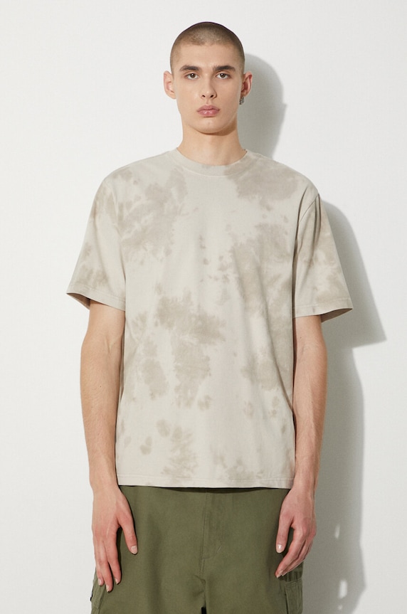 STAMPD cotton t-shirt Tie Dye relaxed beige SLA.M3330TE.STD