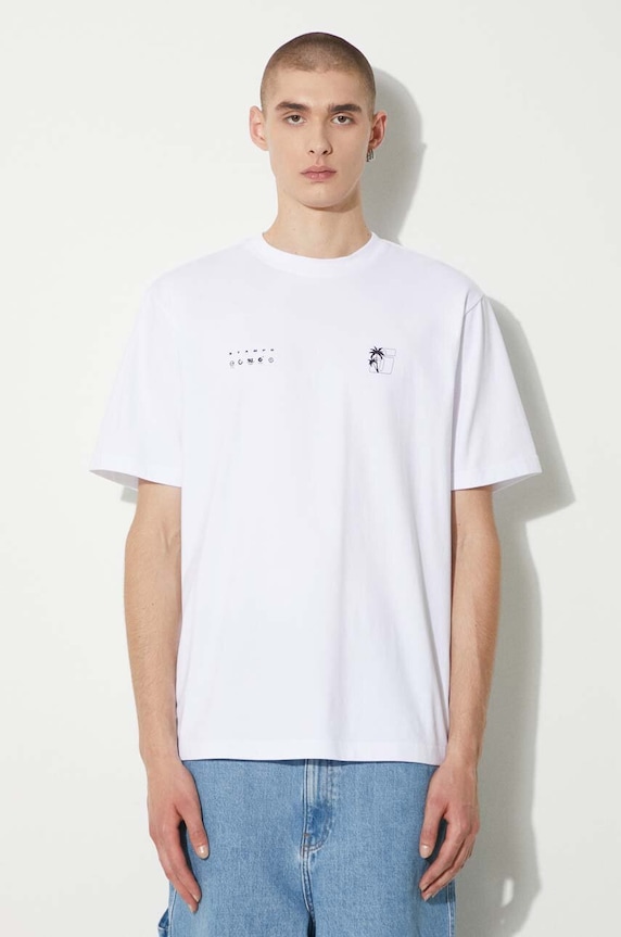 STAMPD cotton t-shirt Transit Relaxed Tee regular white SLA.M3331TE.WHT