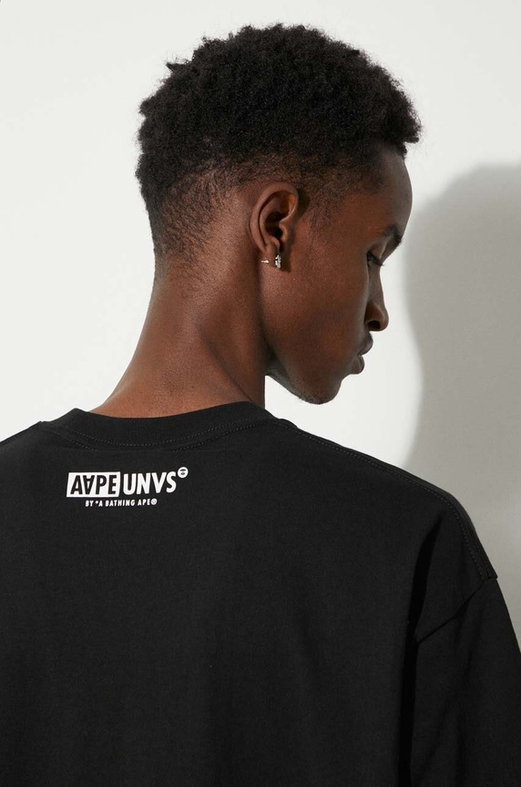 AAPE cotton t-shirt Basic Tee AAPTEM1447XXM black