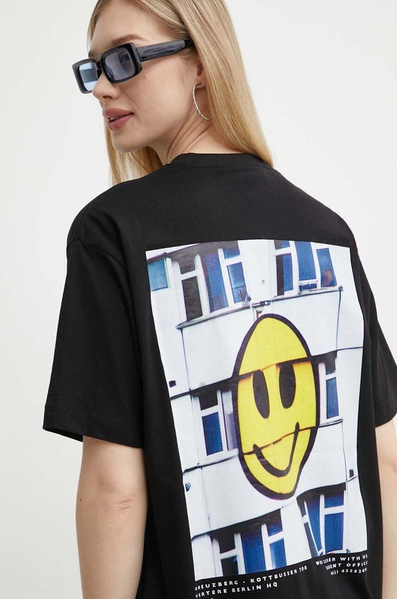 Vertere Berlin t-shirt bawełniany SUBRENT VER.T236 czarny