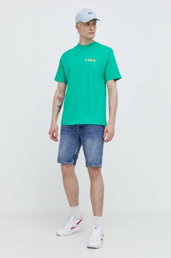 On Vacation t-shirt bawełniany Beach Day OVC.T145 zielony SS24