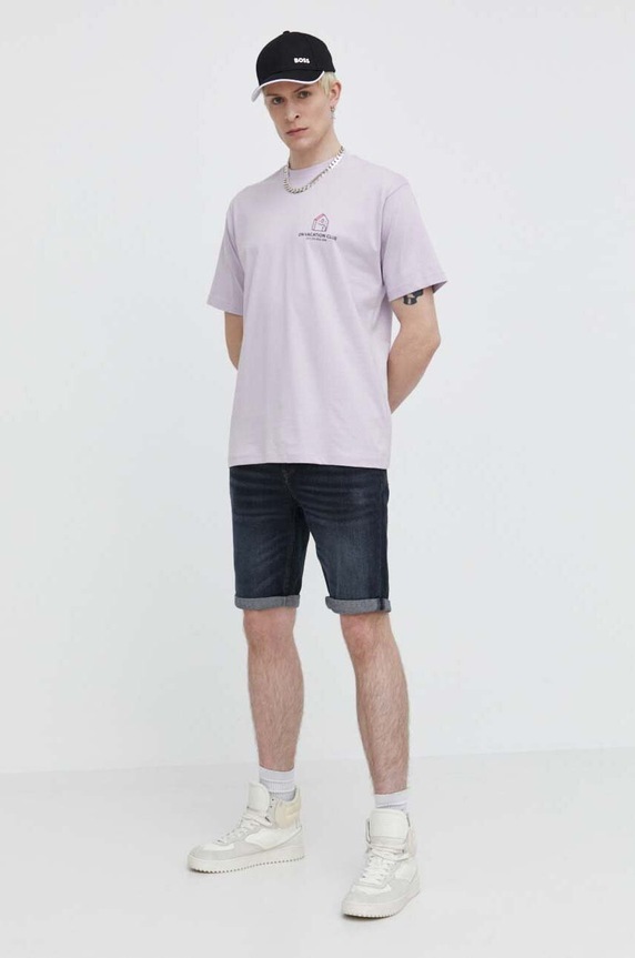 Pamučna majica On Vacation Mi Casa OVC.T149 ljubičasta SS24