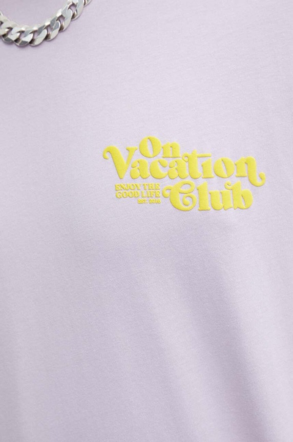Βαμβακερό μπλουζάκι On Vacation Enjoy Enjoy OVC.T150