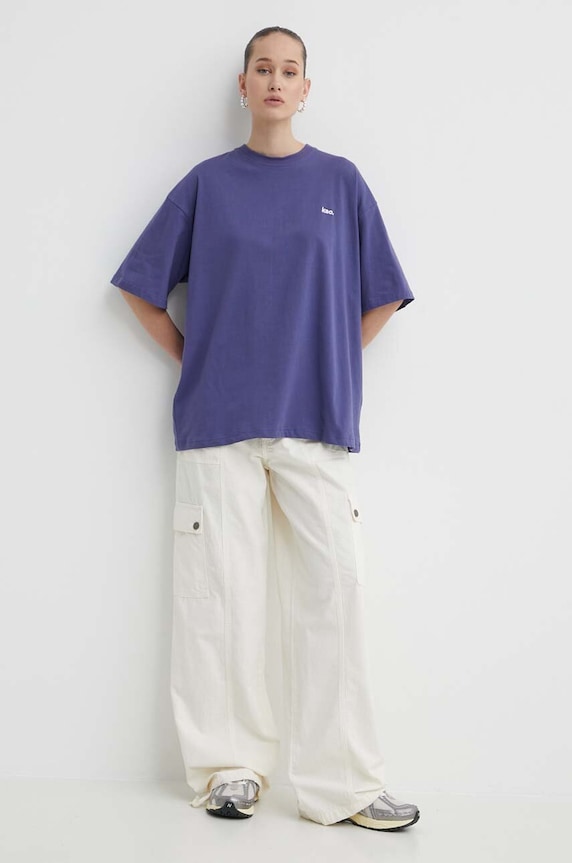 Odzież Kaotiko t-shirt bawełniany AM069.02.G002 fioletowy