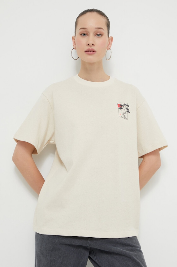 Odzież Kaotiko t-shirt bawełniany AL040.01S.G002 beżowy