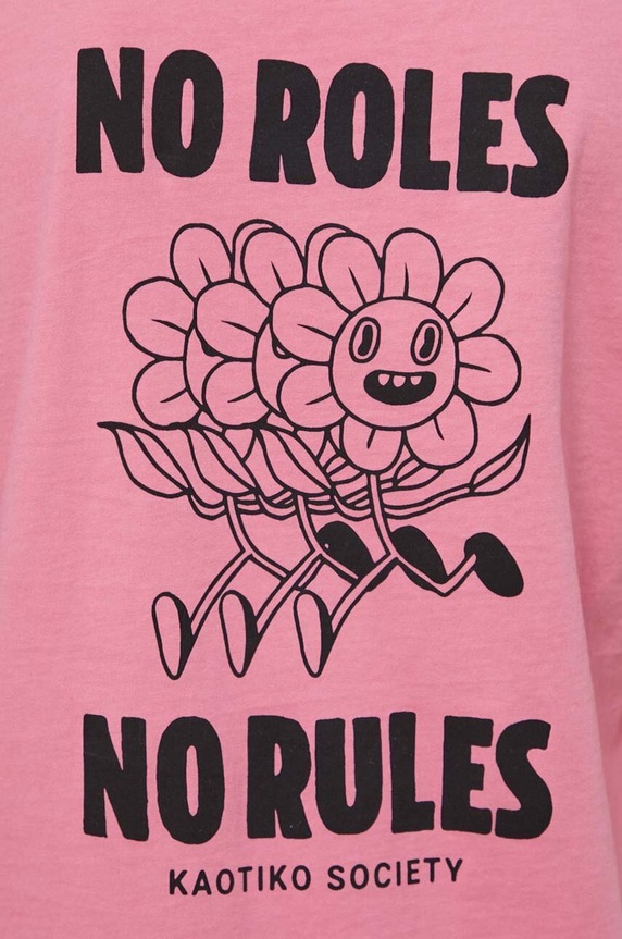 Bombažna kratka majica Kaotiko AM087.01.G002