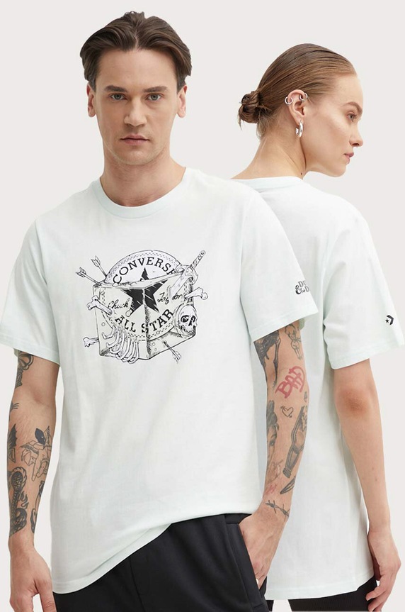 Converse t-shirt bawełniany Converse x DUNGEONS AND DRAGONS nadruk zielony 10027139.A01