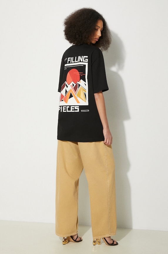 Abbigliamento Filling Pieces t-shirt in cotone Sunset 74417021861 nero