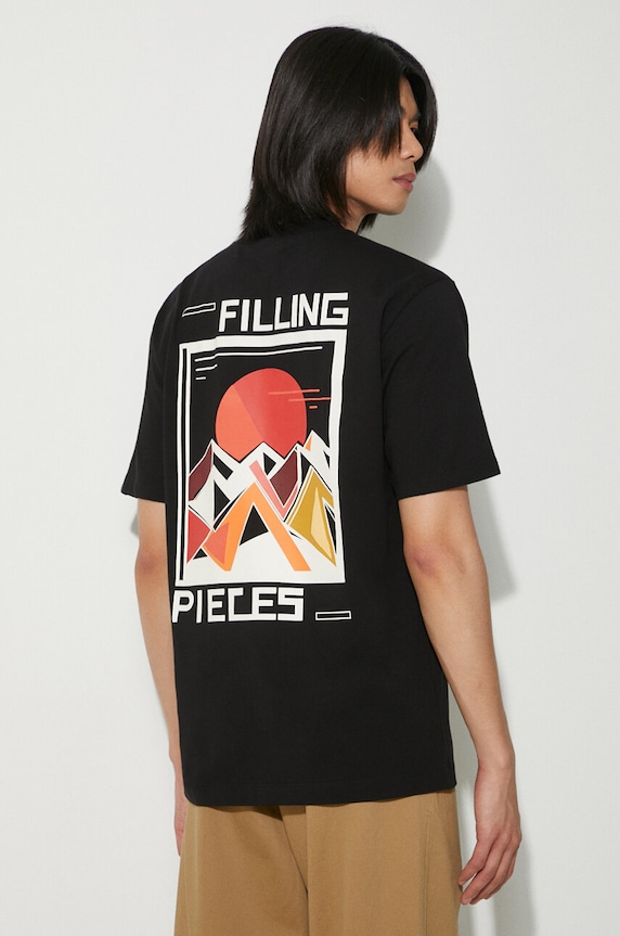 Filling Pieces t-shirt in cotone Sunset 74417021861 nero
