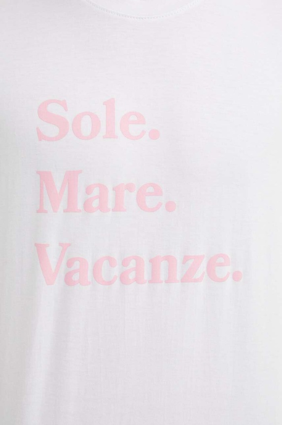 Bavlnené tričko Drivemebikini Sole Mare Vacanze 2020.DRV.023.WHP