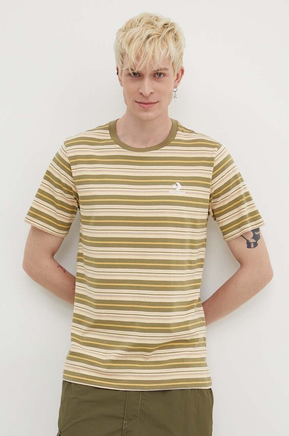 Converse tricou din bumbac 10027159.A02 verde SS24