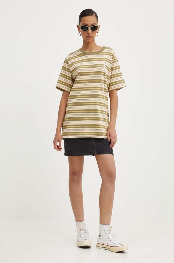 Converse tricou din bumbac 10027159.A02 verde