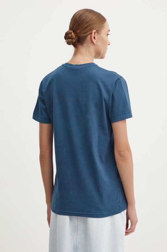 Βαμβακερό μπλουζάκι Kaotiko AL106.02.G002 τιρκουάζ