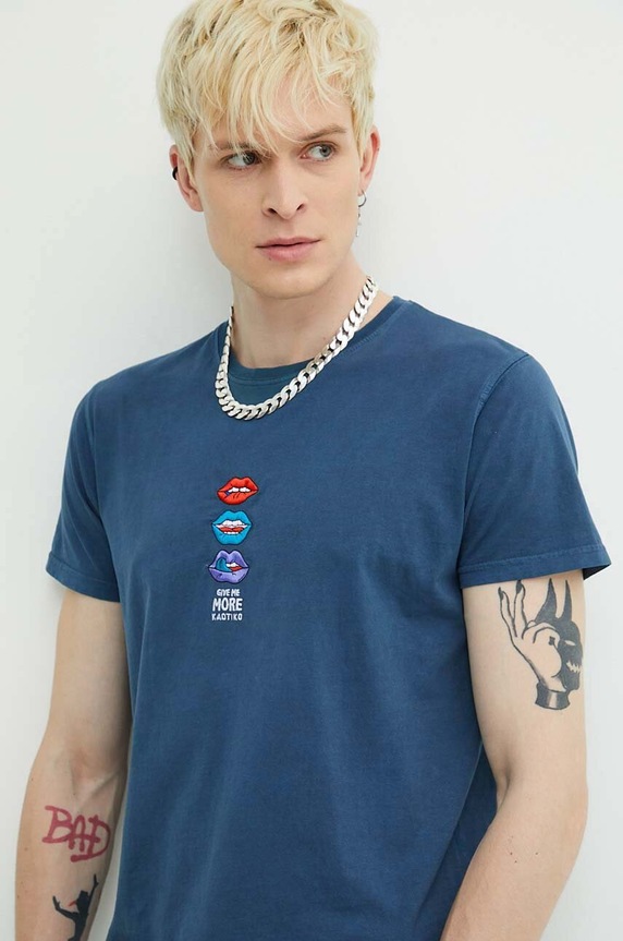 Βαμβακερό μπλουζάκι Kaotiko AL106.02.G002