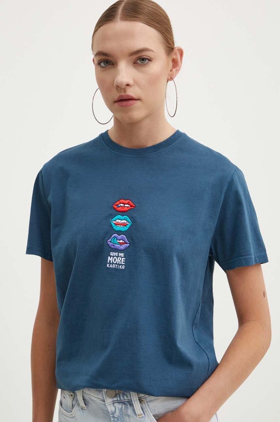 Βαμβακερό μπλουζάκι Kaotiko AL106.02.G002