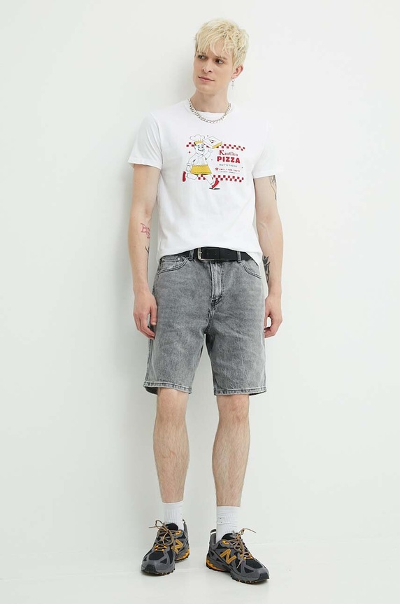 Kaotiko t-shirt bawełniany AO090.01.G002 biały SS24