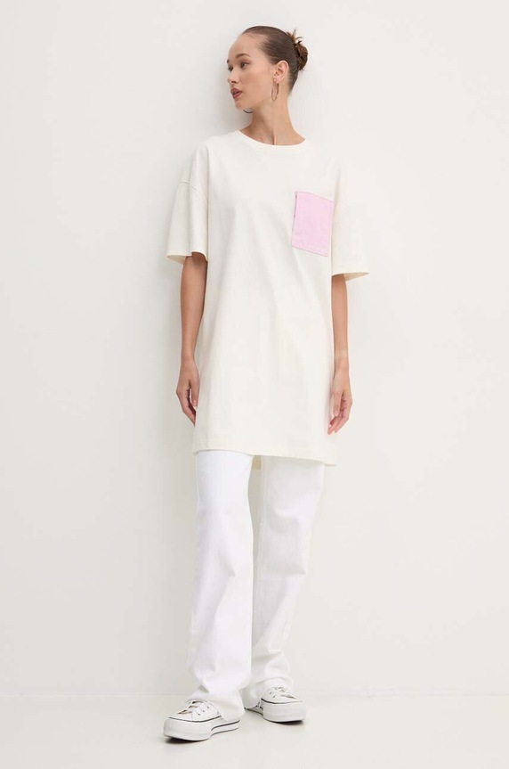 Odjeća Pamučna majica Converse 10026381.A05 bež