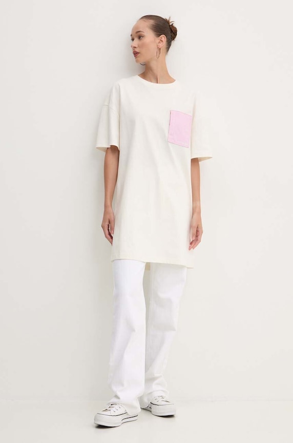 Odjeća Pamučna majica Converse 10026381.A05 bež