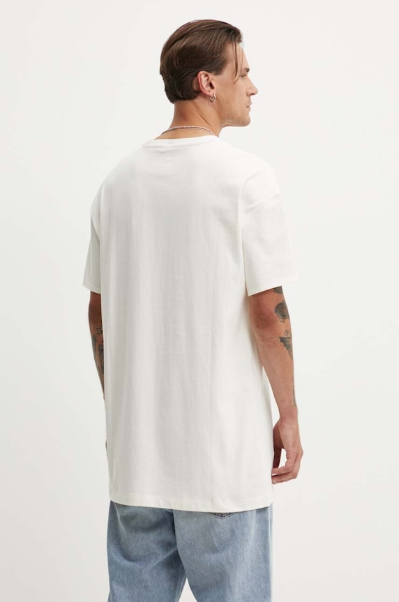 Pamučna majica Converse bež 10026381.A05