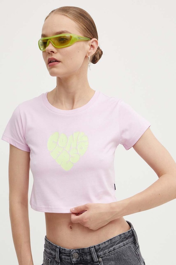 Converse pamut póló rózsaszín 10026369.A04