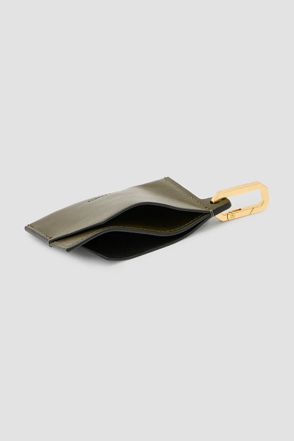 Usnjen etui za kartice AllSaints HEX CARDHOLDER zelena W398XB