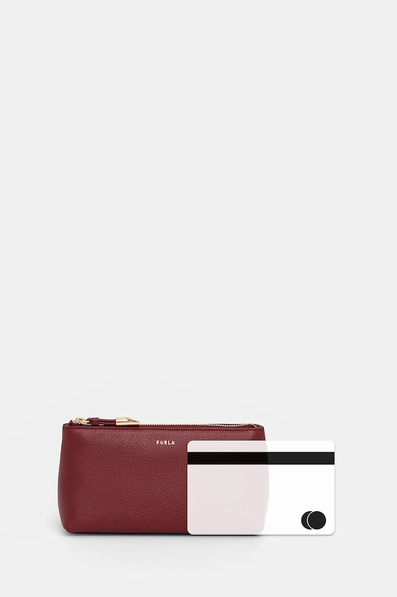 Furla kosmetyczka skórzana WE00710.BX3036.CGQ00 bordowy