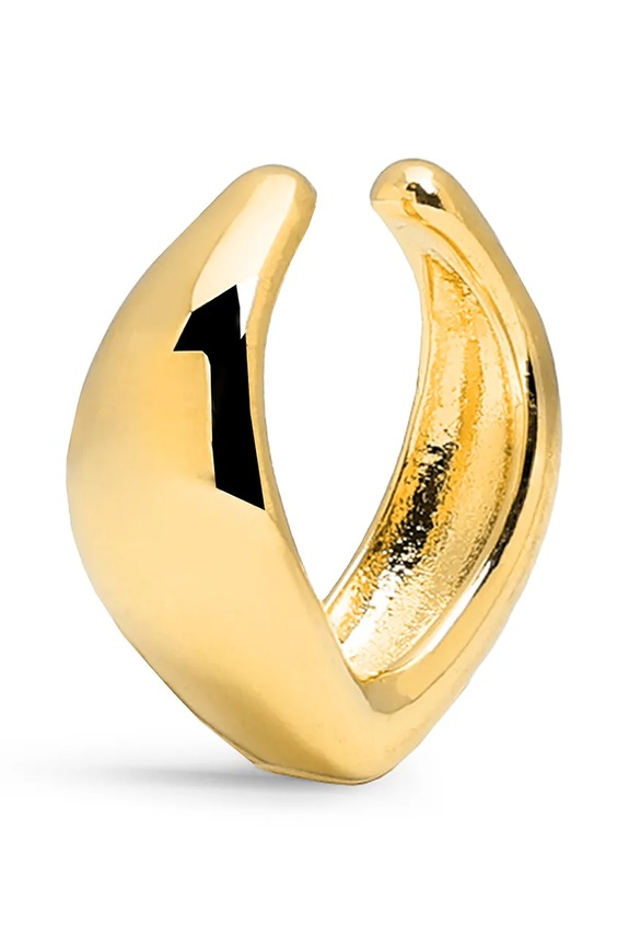 ANIA KRUK paraorecchie placcato oro VINTAGE oro plissettato oro MRUKM2680Z