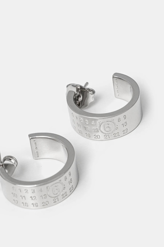 Сережки MM6 Maison Margiela SM7VG0056.SV0310 серебрянный SS25