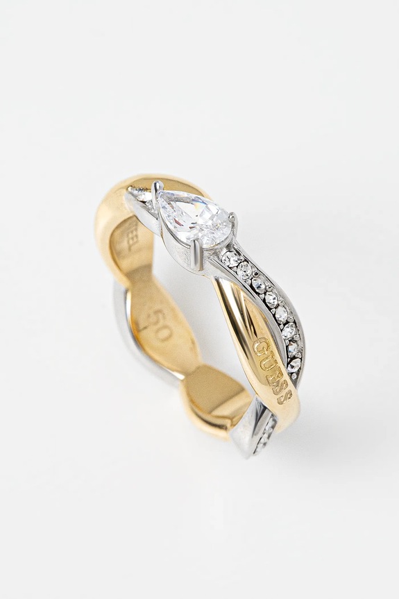 Guess pierścionek TWIST Gift Box złoty JUBR05.068JW