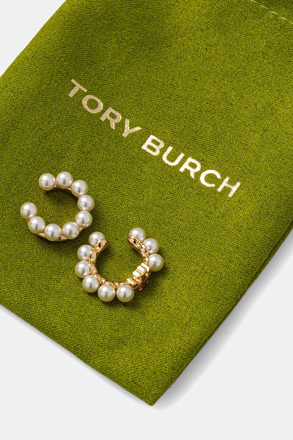 Αξεσουάρ Σκουλαρίκι Tory Burch Kira Pearl Ear Cuff Set 2-pack 164619.137 χρυσαφί