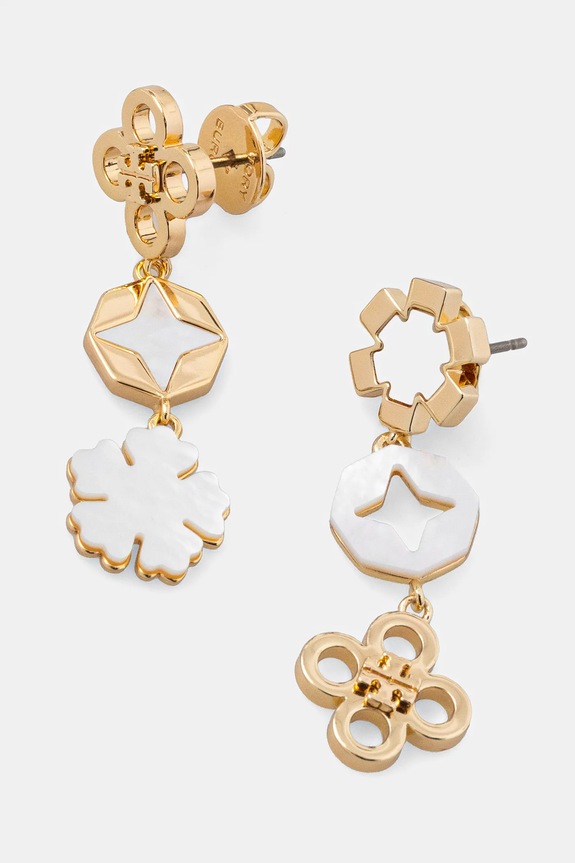 Tory Burch kolczyki Kira Clover Linear złoty 164635.700