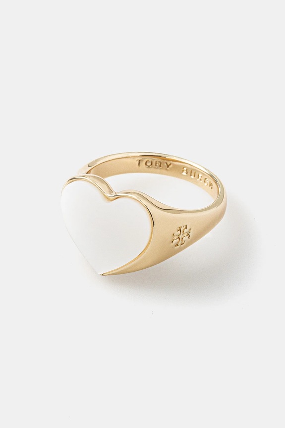 Tory Burch pierścionek Heart Signet złoty 167323.700
