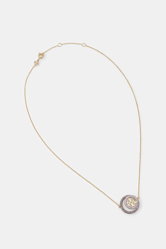 Pozlátený náhrdelník Tory Burch Miller Pave zlatá 157225.400