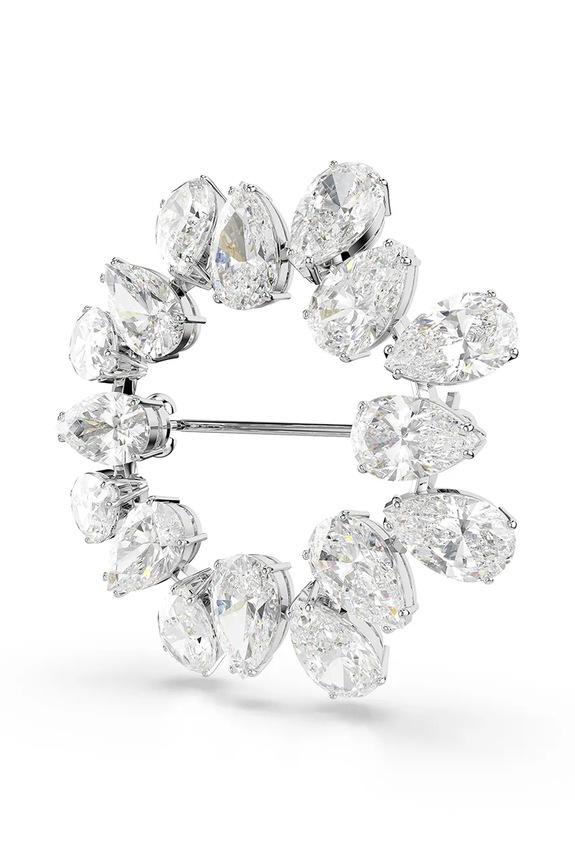 Swarovski brosa MATRIX 5714646 argintiu SS25