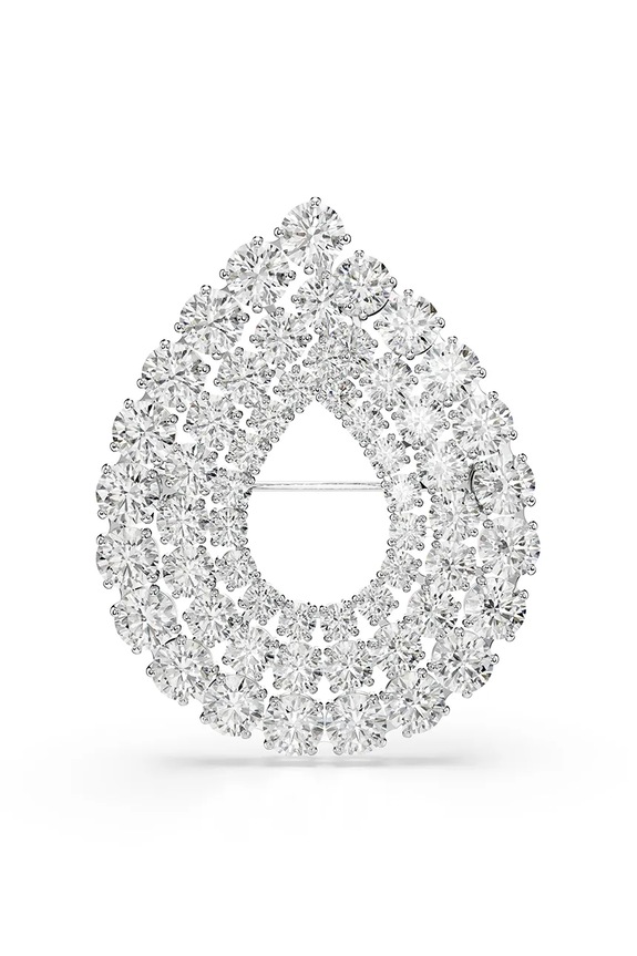 Swarovski brosa MATRIX Cristal Swarovski argintiu 5714648