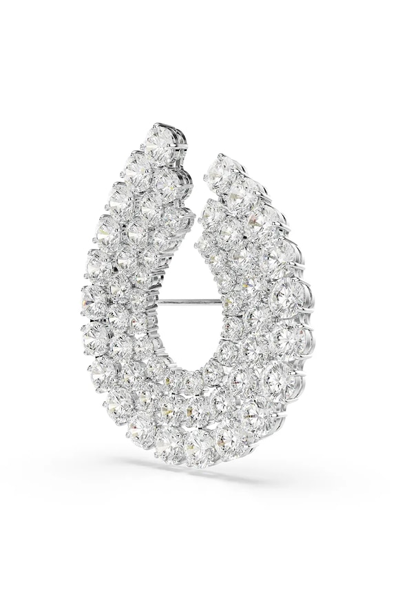 Swarovski brosa MATRIX 5714648 argintiu SS25