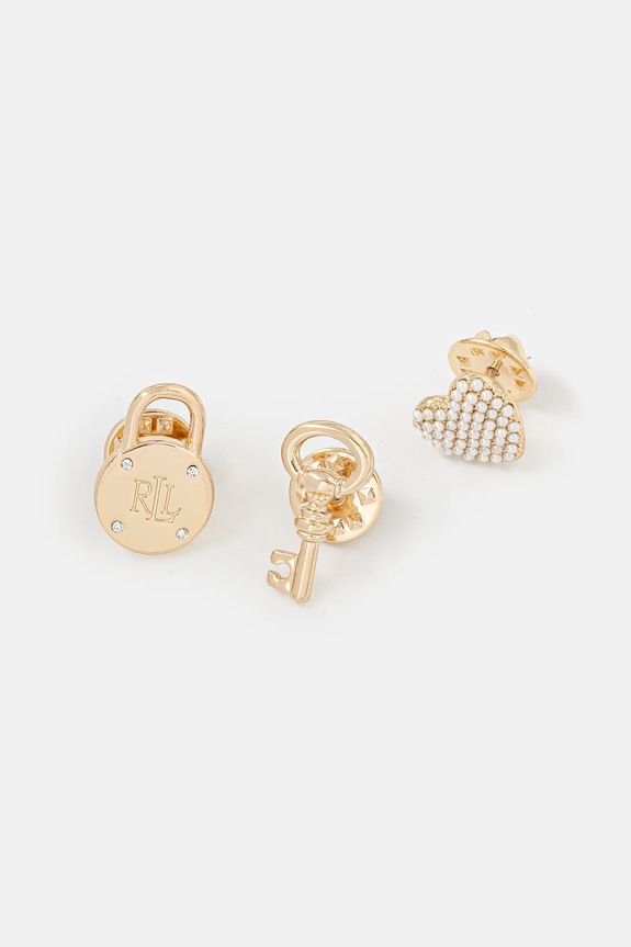 Lauren Ralph Lauren przypinki 3-pack cyrkonia złoty 14P00006
