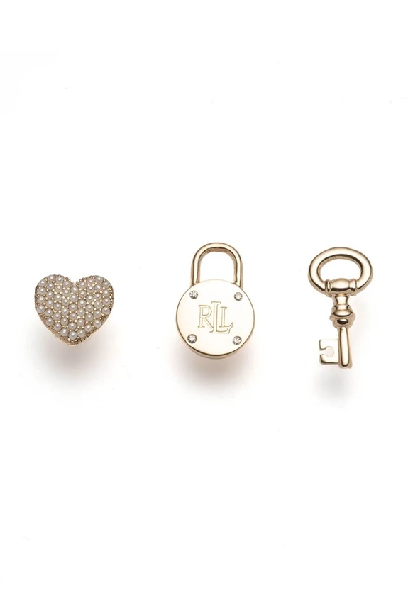 Lauren Ralph Lauren przypinki 3-pack złoty 14P00006