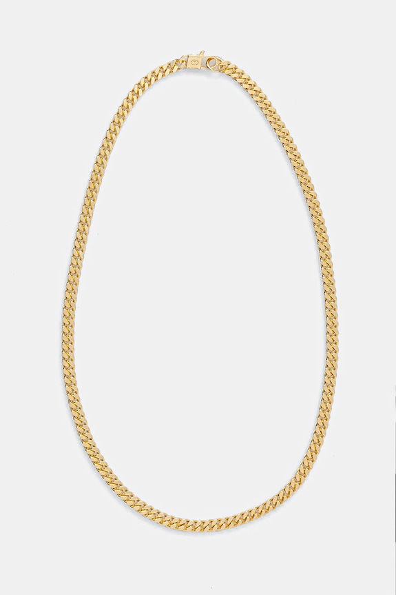 Pozlacený náhrdelník HATTON LABS Classic Cuban Chain M stříbro žlutá HL.W4.384.GL
