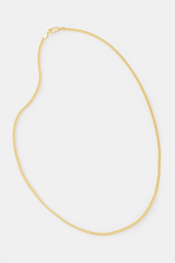 HATTON LABS collana d'argento Classic Cuban Chain S giallo HL.W4.383.GL