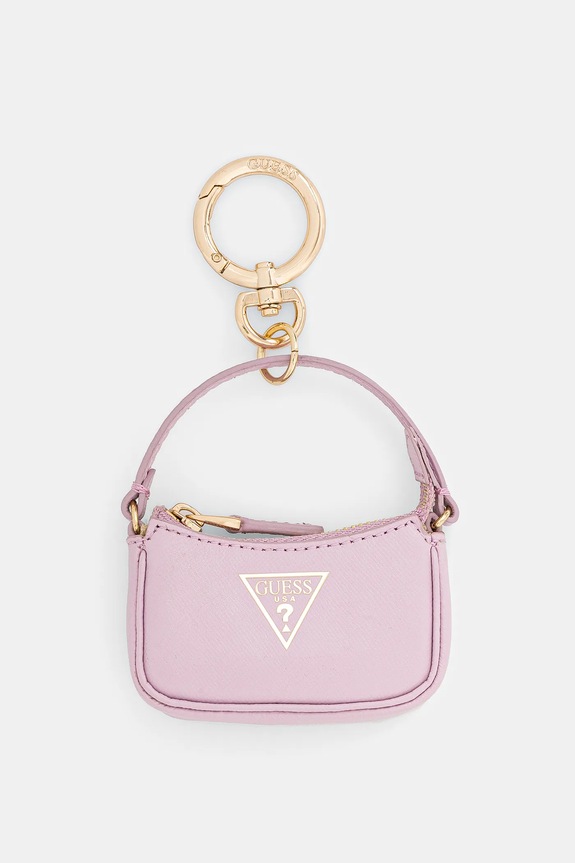 Guess portachiavi in pelle MIRIAM violetto RW1774.P5201