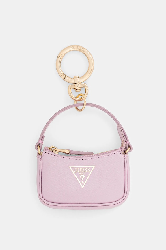 Guess portachiavi in pelle MIRIAM violetto RW1774.P5201