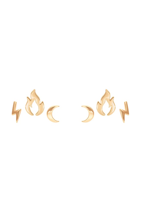 Σκουλαρίκια Lilou Flame of Love χρυσαφί 244/10/KOL/NO2/3/PO