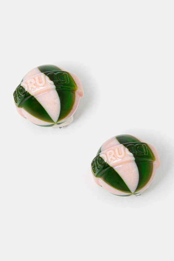 Fiorucci kolczyki Striped Mini Lollipop zielony U02SPAJE145PT01MU01