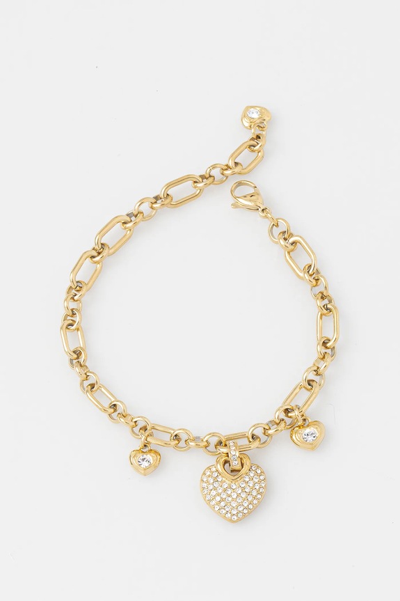 Guess bransoletka CRAZY IN LOVE cyrkonia złoty JUBB05.211JW