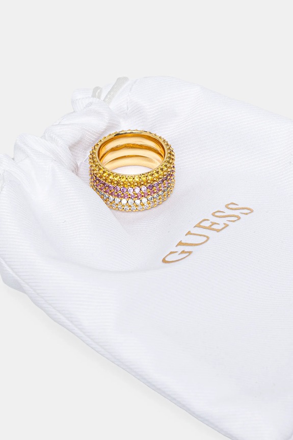 Akcesoria Guess pierścionek VINTAGE JUBR05.140JW złoty