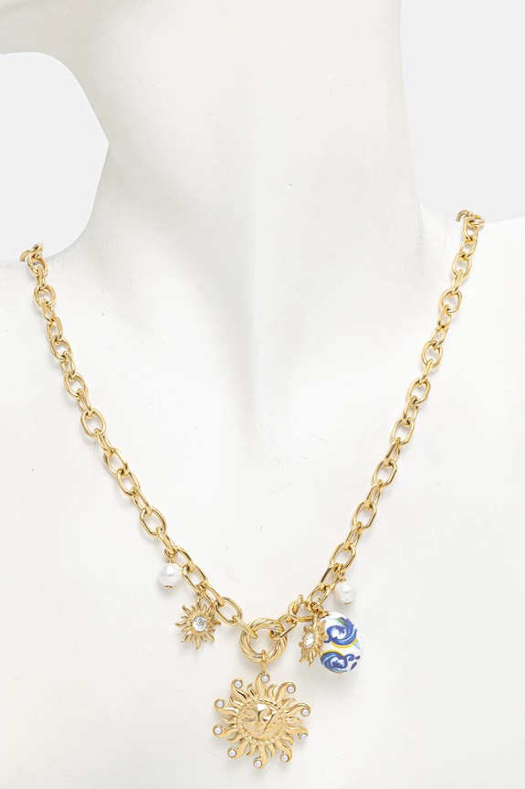 Kiegészítők Guess nyaklánc SOLELUNA JUBN05.083JW arany